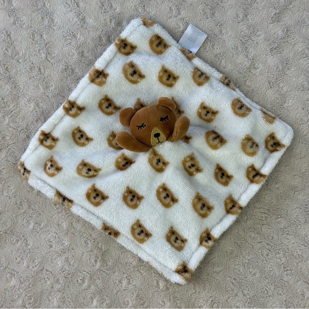 Zak & Zoey Teddy Bear Lovey Security Blanket Tan Brown White Small Mini Plush
